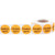 Caution, Hot! Deli Food Rotation 1 Inch Round Circle Dots 500 Total Adhesive Stickers On A Roll