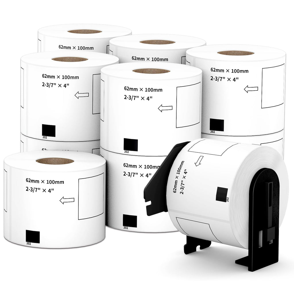 Anylabel - Compatible Shipping Labels Replacement for DK-1202 (2.4" x 3.9"), Use with Brother QL Label Printers (12 Rolls + 1 Reusable Cartridges, 300 Labels/Roll)