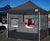 ABCCANOPY Food Booth 10' x 10' Sidewall Kit Set of 4, Includes 2 Roll-Up Serving Windows, Commercial Grade Mesh, Black