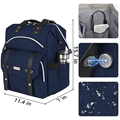 Yuanbang Laptop Backpack for Women, 15.6 inch Laptop Bag with USB Port, Stylish Travel Backpack, Backpack for Women Men Girls Teacher Nurse School